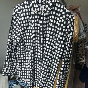 Chico's No Iron Stretch Square Dots Shirt 0